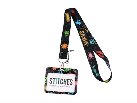 PORTACREDENCIAL-LANYARD DISEÑO VIRUS