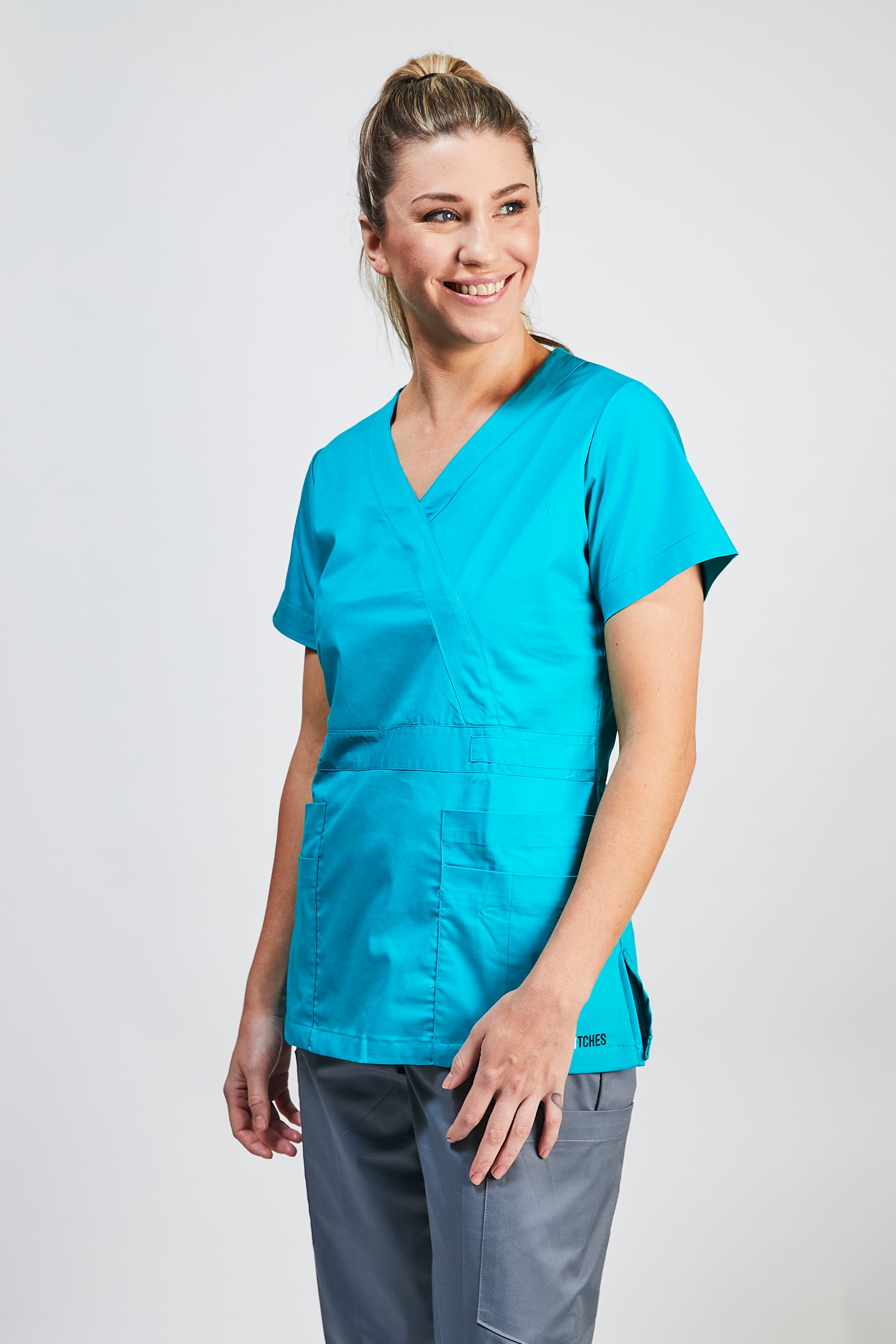 Polera clinica mujer turquesa