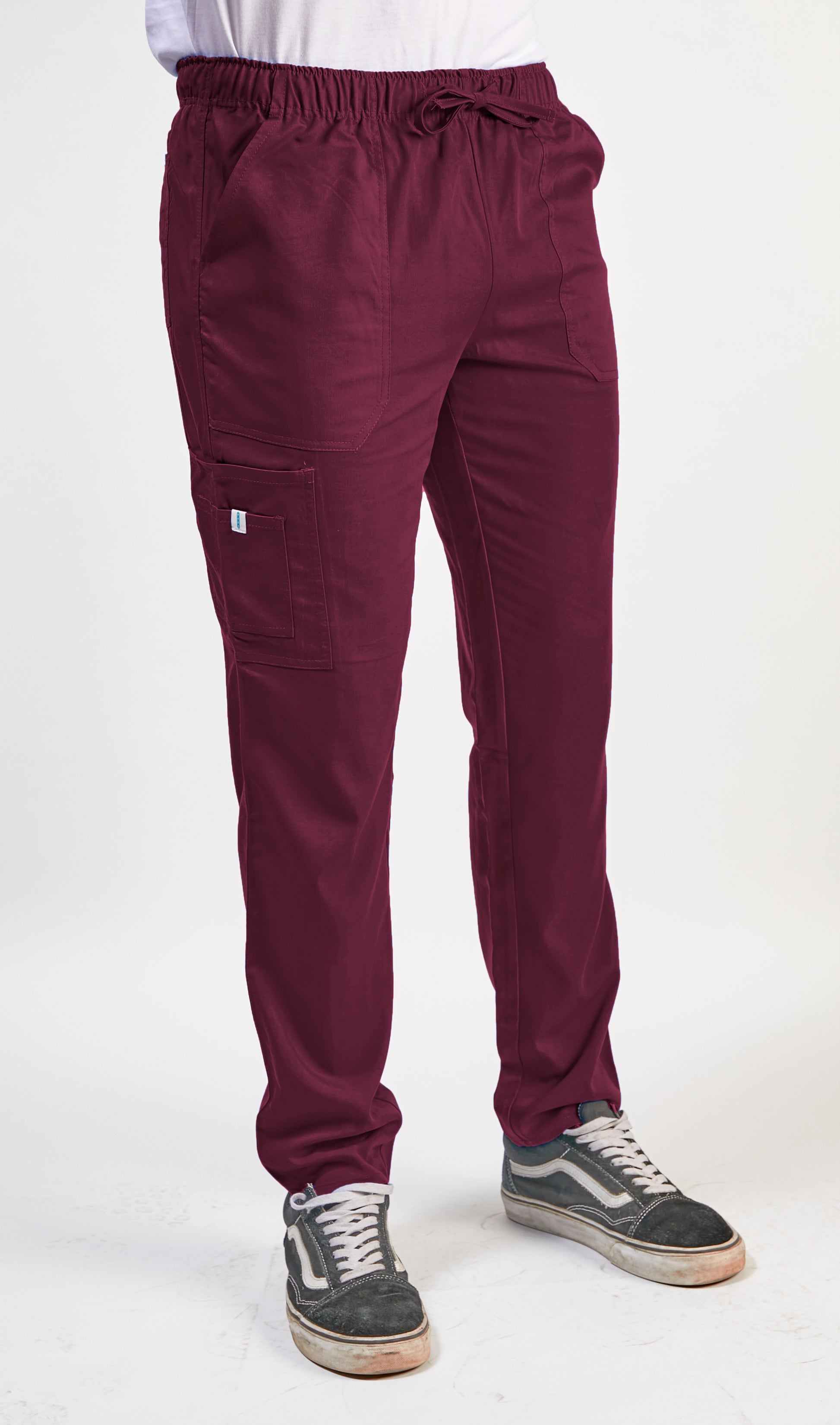 Pantalon clinico hombre burdeo